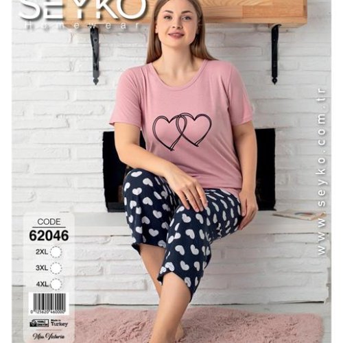 Пижама Disneyopt (2XL-4XL) 62046 pink (лето) Disneyopt 62046 pink