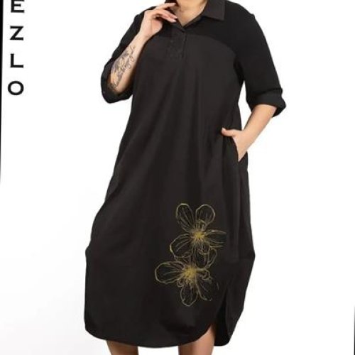 Платье Alberk (56-62) 51-343 black (лето) Alberk 51-343 black