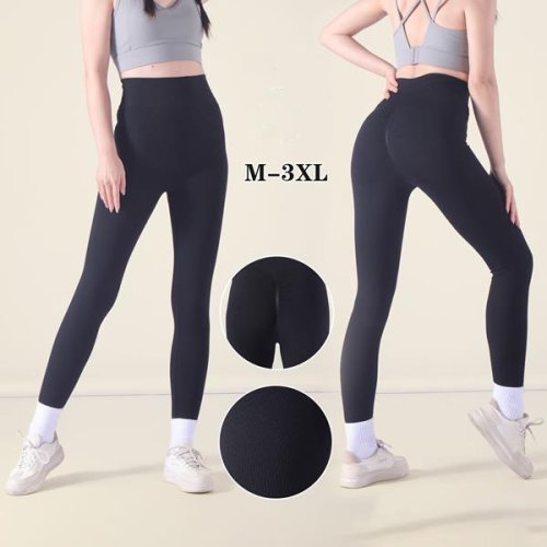 Лосины ALIA (M-3XL) 767 black рубчик (деми) ALIA 767 black рубчик