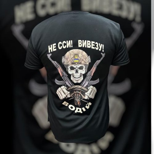 Футболка Madoka (M-3XL) 763 black (лето) Madoka 763 black