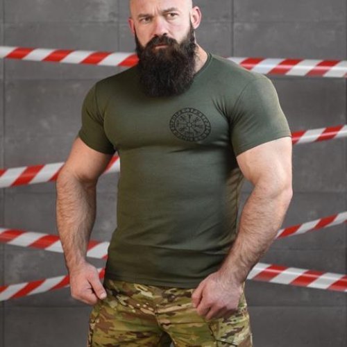 Футболка Madoka (M-3XL) 774 khaki (лето) Madoka 774 khaki