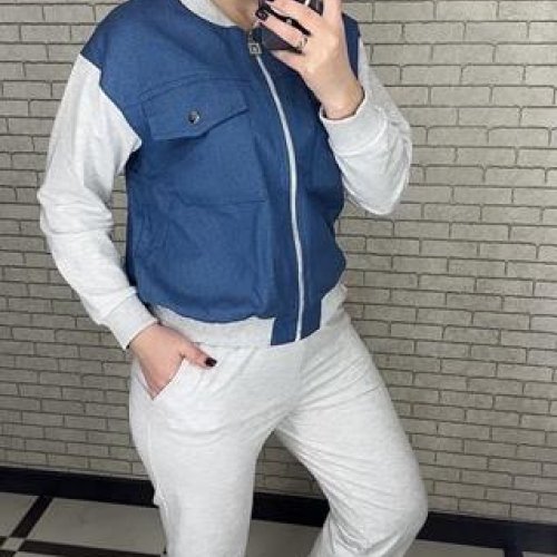 Костюм спорт Valentina (42-52) 098 blue (деми) Valentina 098 blue