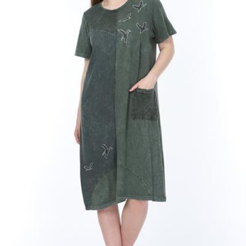 Платье Alberk (50-56) 6004  khaki (лето) Alberk 6004  khaki