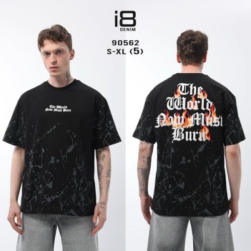 Футболка i8denim (S-XL) 90562 black (лето) i8denim 90562 black