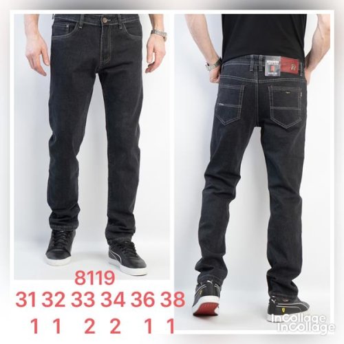 Джинсы God Baron (31-38) 8119 black (деми) God Baron 8119 black