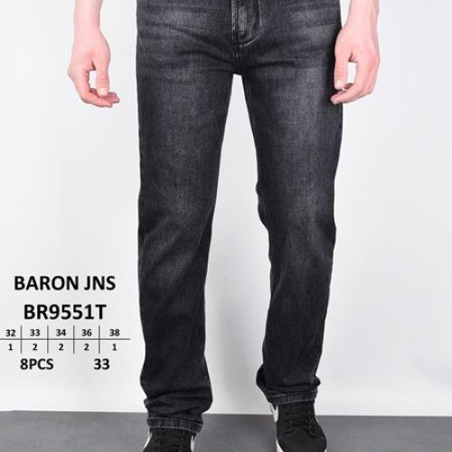 Джинсы God Baron (32-38) 9551 black (деми) God Baron 9551 black