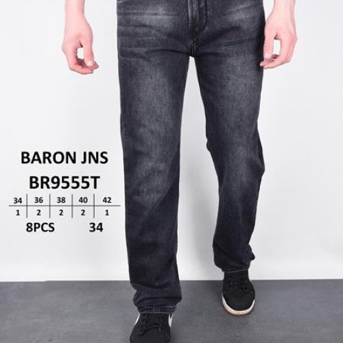 Джинсы God Baron (34-42) 9555 black (деми) God Baron 9555 black