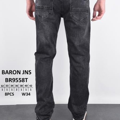 Джинсы God Baron (32-42) 9558 black (деми) God Baron 9558 black