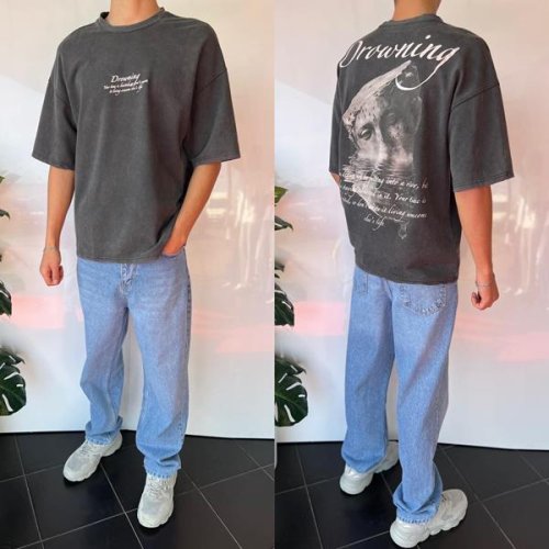 Футболка i8denim (S-XL) 1988 d.grey (лето) i8denim 1988 d.grey