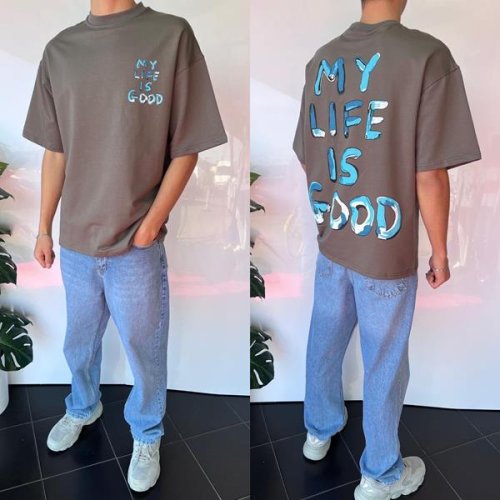 Футболка i8denim (S-2XL) 2012 grey (лето) i8denim 2012 grey