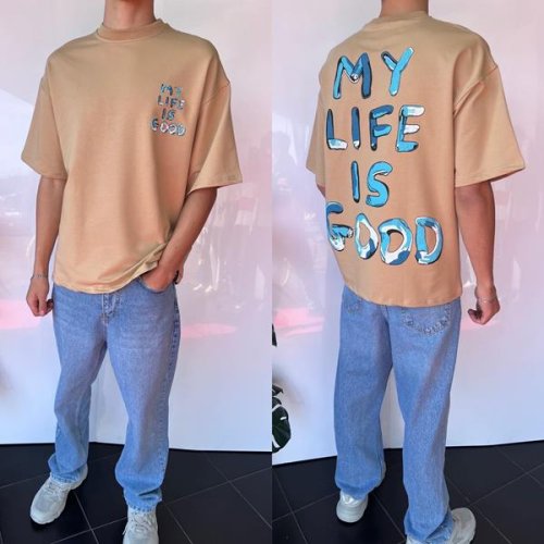 Футболка i8denim (S-2XL) 2013 beige (лето) i8denim 2013 beige