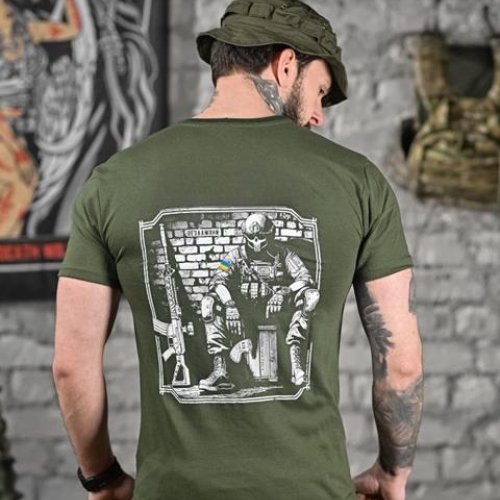 Футболка Madoka (M-3XL) 817 khaki (лето) Madoka 817 khaki