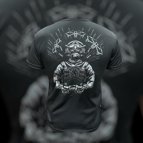 Футболка Madoka (M-3XL) 822 black (лето) Madoka 822 black