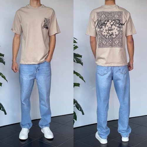 Футболка i8denim (S-XL) 2164 beige (лето) i8denim 2164 beige