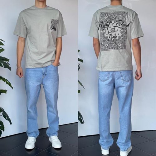 Футболка i8denim (S-XL) 2165 grey (лето) i8denim 2165 grey