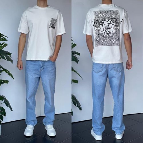 Футболка i8denim (S-XL) 2167 white (лето) i8denim 2167 white