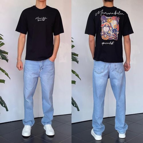 Футболка i8denim (S-XL) 2177 black (лето) i8denim 2177 black