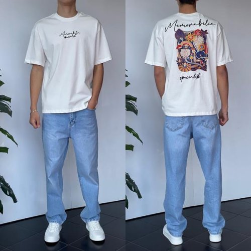 Футболка i8denim (S-XL) 2179 white (лето) i8denim 2179 white