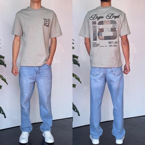 Футболка i8denim (S-XL) 2181 grey (лето) i8denim 2181 grey