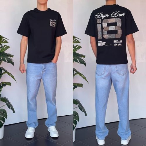 Футболка i8denim (S-XL) 2182 black (лето) i8denim 2182 black