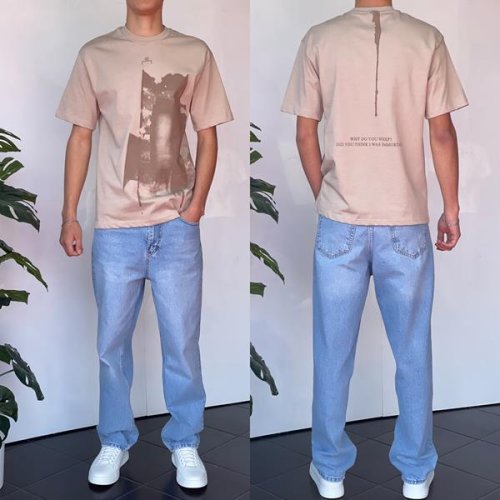Футболка i8denim (S-XL) 2184 beige (лето) i8denim 2184 beige