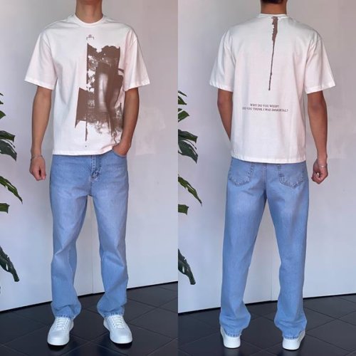 Футболка i8denim (S-XL) 2186 white (лето) i8denim 2186 white