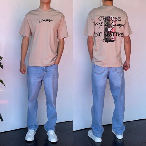 Футболка i8denim (S-XL) 2216 beige (лето) i8denim 2216 beige