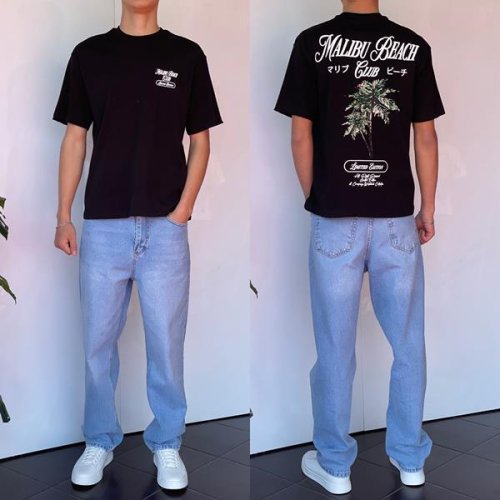 Футболка i8denim (S-XL) 2223 black (лето) i8denim 2223 black