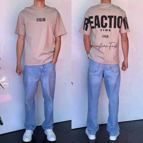 Футболка i8denim (S-XL) 2225 beige (лето) i8denim 2225 beige
