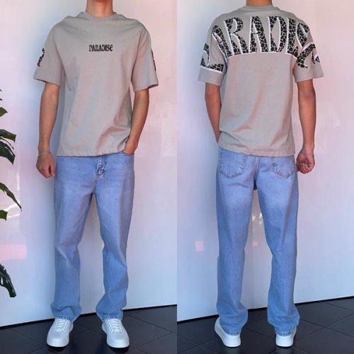 Футболка i8denim (S-XL) 2236 grey (лето) i8denim 2236 grey