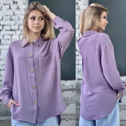 Рубашка Karolina (34-42) KR100 lilac (деми) Karolina KR100 lilac