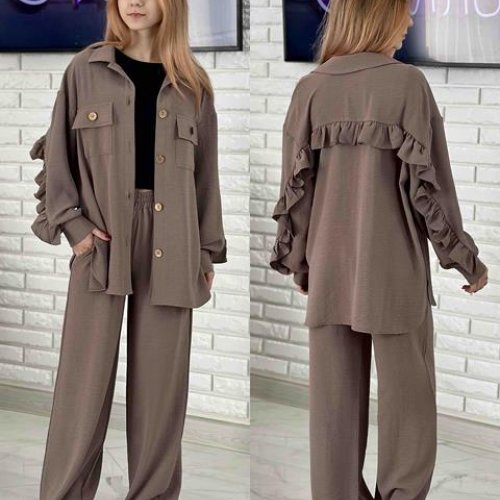 Костюм Karolina (32-42) KR114 brown (деми) Karolina KR114 brown