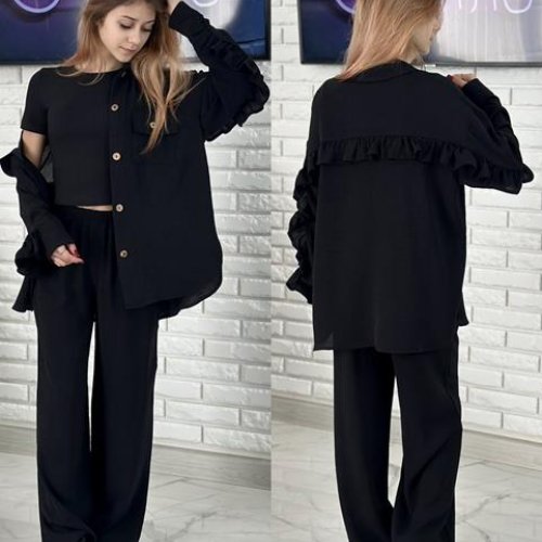 Костюм Karolina (32-42) KR116 black (деми) Karolina KR116 black