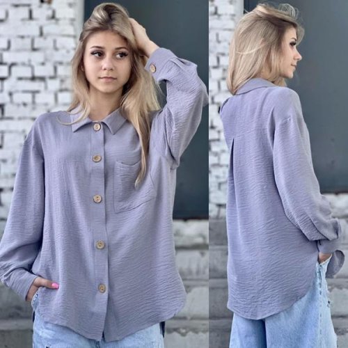 Рубашка Karolina (34-42) KR98 blue (деми) Karolina KR98 blue