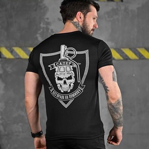 Футболка Madoka (M-3XL) 849 black (лето) Madoka 849 black