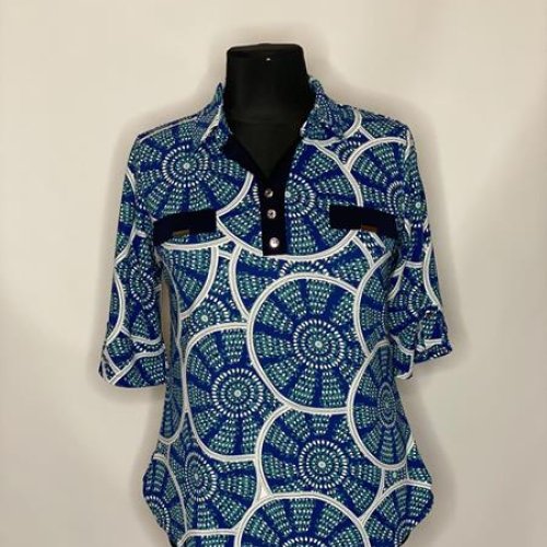 Блузка Kirgiz (50-60) K55 blue (деми) Kirgiz K55 blue