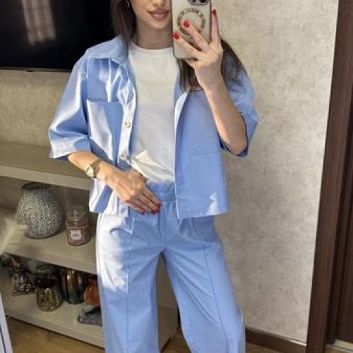 Костюм Valentina (42-48) 076 l.blue (лето) Valentina 076 l.blue