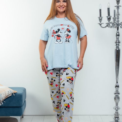 Пижама Fantasy (XL-4XL) 11966 l.blue (деми) Fantasy 11966 l.blue