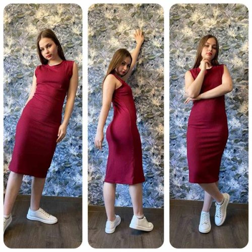 Платье BAT (48-52) 707 wine (лето) BAT 707 wine