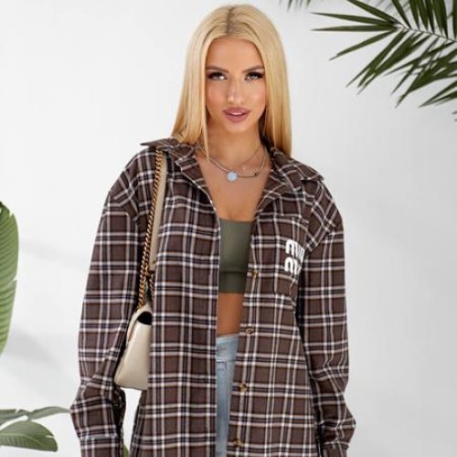 Рубашка Lelis (42-48) 1050 brown (деми) Lelis 1050 brown