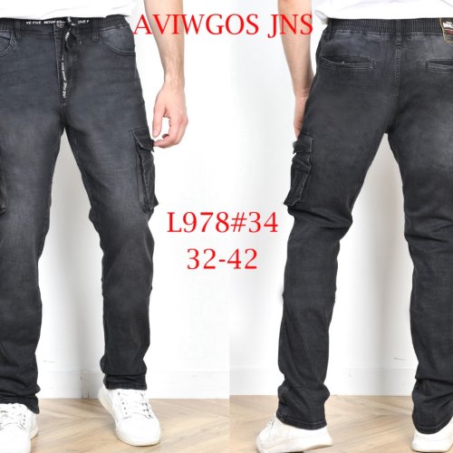 Джинсы God Baron (32-42) L978 black (деми) God Baron L978 black