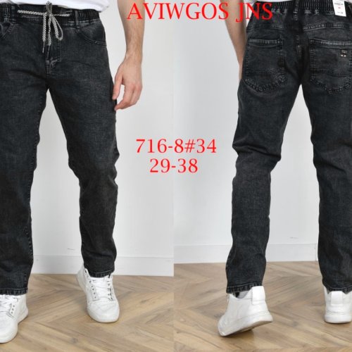 Джинсы God Baron (29-38) 716-8 black (деми) God Baron 716-8 black