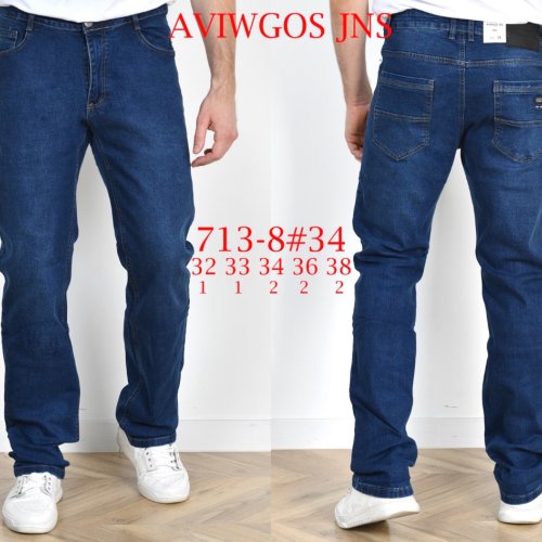 Джинсы God Baron (32-38) 713-8 blue (деми) God Baron 713-8 blue