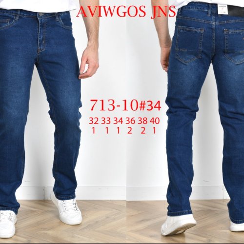 Джинсы God Baron (32-40) 713-10 blue (деми) God Baron 713-10 blue