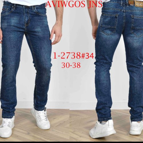 Джинсы God Baron (30-38) 1-2738 blue (деми) God Baron 1-2738 blue