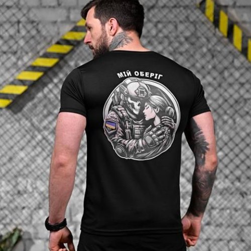 Футболка Madoka (M-3XL) 868 black (лето) Madoka 868 black