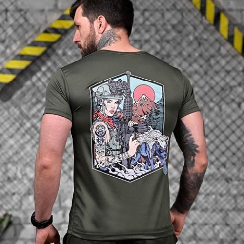 Футболка Madoka (M-3XL) 907 khaki (лето) Madoka 907 khaki
