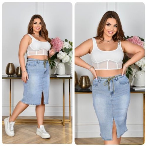 Юбка Lady N (32-42) 802 l.blue (лето) Lady N 802 l.blue