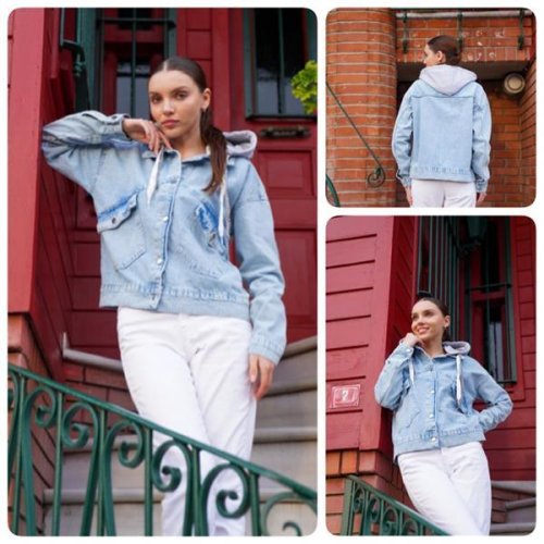 Куртка Lady N (S-L) 898 l.blue (лето) Lady N 898 l.blue