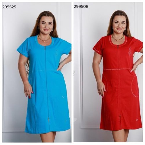 Халат Vehuiah (L-2XL) 299508 red (лето) Vehuiah 299508 red